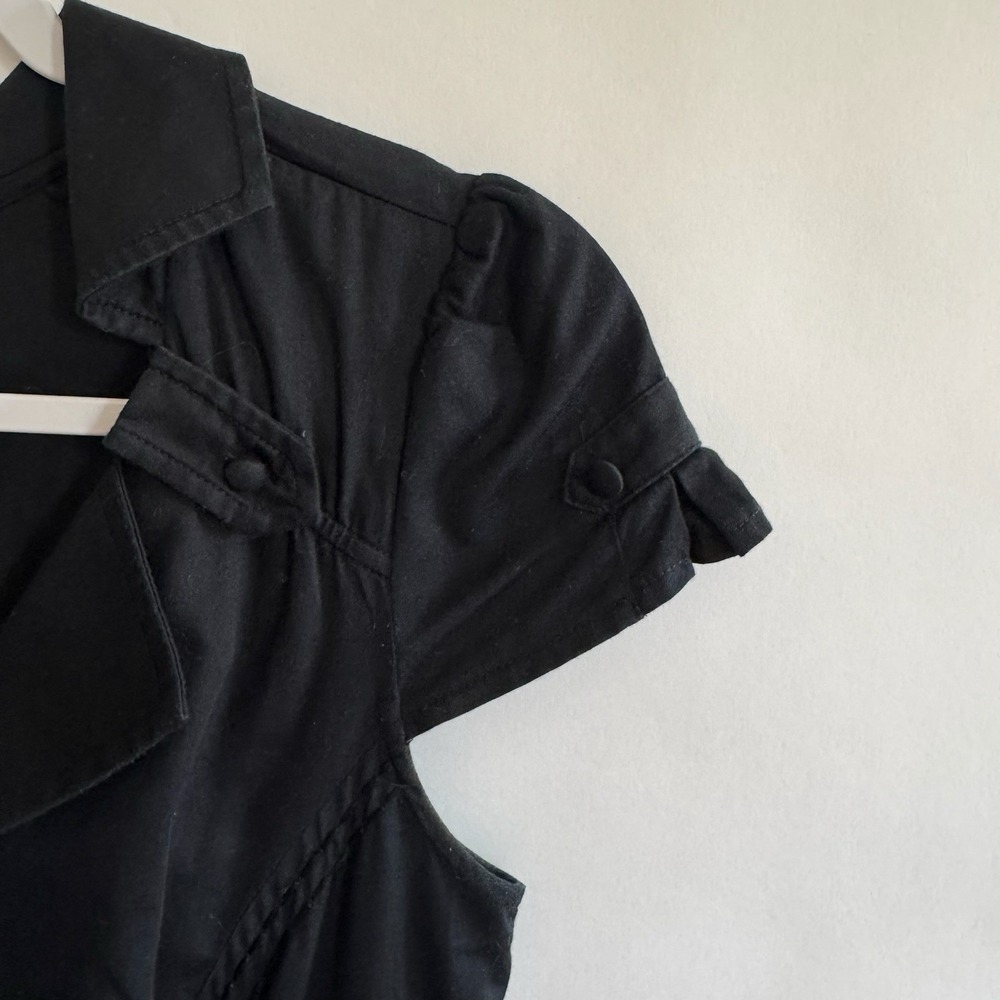 Ted Baker 90s Y2K Black Dress Whimsigoth Pin Up Size 1 Small Rockabilly Pleated - Picture 6 of 14